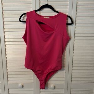 Pink Bodysuit with cutout